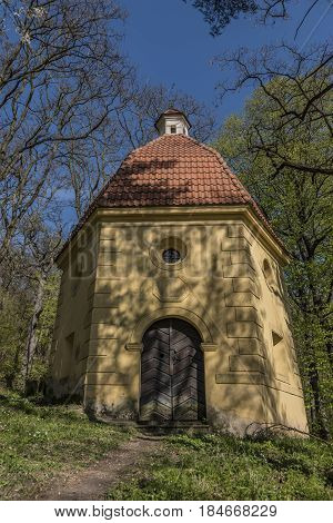Exterior of old chapel near Kamyk village