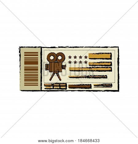 Entrance ticket paper icon vector illustration graphic design