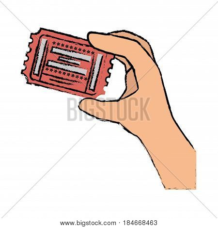 Entrance ticket paper icon vector illustration graphic design