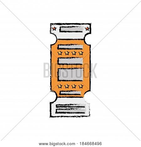 Entrance ticket paper icon vector illustration graphic design