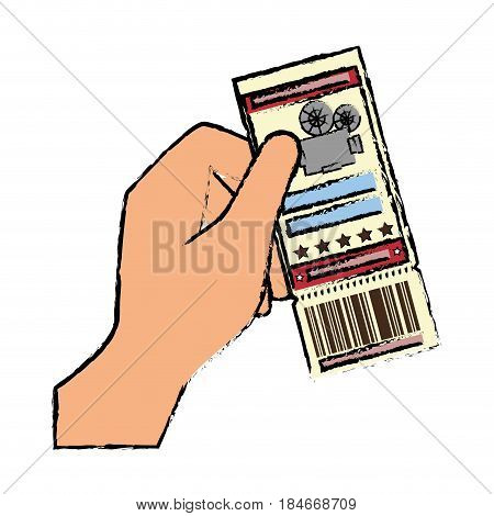 Entrance ticket paper icon vector illustration graphic design