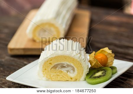 Coconut Roll Cake