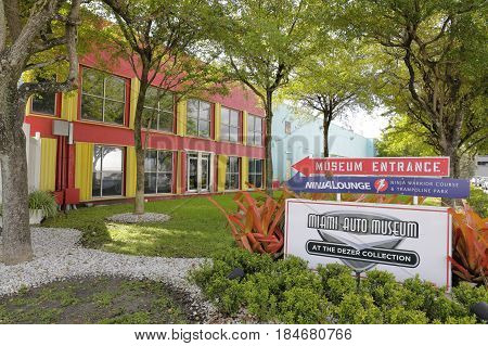 MIAMI, FL, USA - MAY 3, 2017: Stock photo of the Miami Auto Museum at the Dezer Collection of automobiles and related memorabilia
