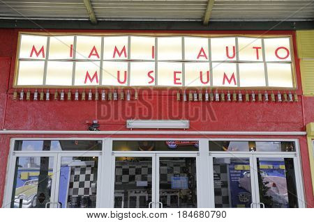 MIAMI, FL, USA - MAY 3, 2017: Stock photo of the Miami Auto Museum at the Dezer Collection of automobiles and related memorabilia