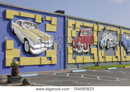 MIAMI, FL, USA - MAY 3, 2017: Stock photo of the Miami Auto Museum at the Dezer Collection of automobiles and related memorabilia