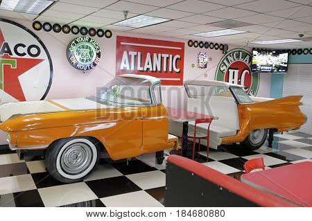 MIAMI, FL, USA - MAY 3, 2017: Stock photo of the Miami Auto Museum at the Dezer Collection of automobiles and related memorabilia
