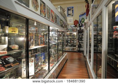 MIAMI, FL, USA - MAY 3, 2017: Stock photo of the Miami Auto Museum at the Dezer Collection of automobiles and related memorabilia