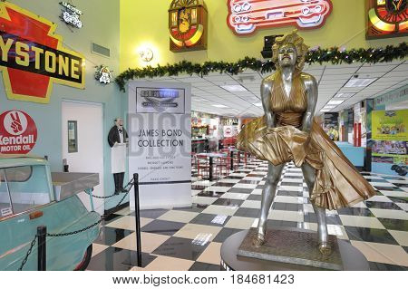 MIAMI, FL, USA - MAY 3, 2017: Stock photo of the Miami Auto Museum at the Dezer Collection of automobiles and related memorabilia