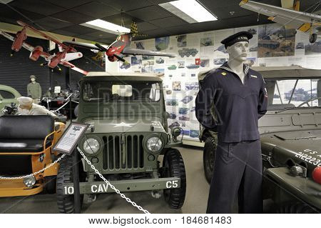 MIAMI, FL, USA - MAY 3, 2017: Stock photo of the Miami Auto Museum at the Dezer Collection of automobiles and related memorabilia.