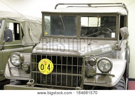 MIAMI, FL, USA - MAY 3, 2017: Stock photo of the Miami Auto Museum at the Dezer Collection of automobiles and related memorabilia.