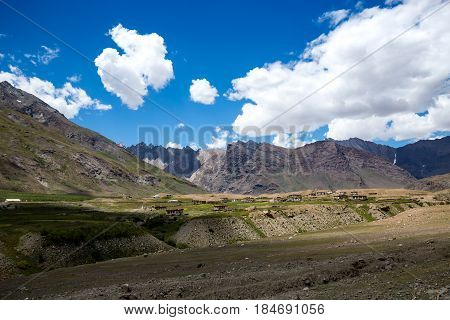 The beautiful mountain view on the way to Rangdum Kashmir state India.