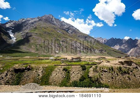 The beautiful mountain view on the way to Rangdum Kashmir state India.