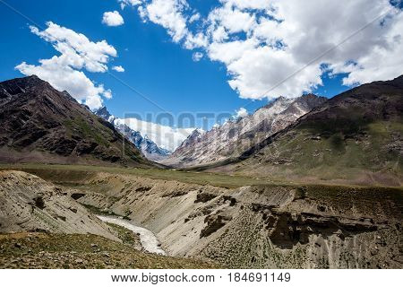 The beautiful mountain view on the way to Rangdum Kashmir state India.