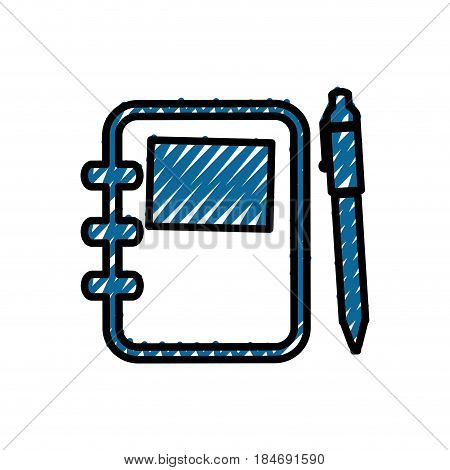 Adress book with pen icon vector illustration graphic design