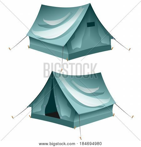 Cartoon tent set isolated. sports tourism nature. Tents camping.
