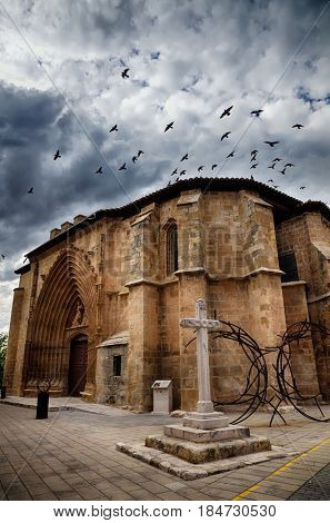 Aranda de Duero is the capital of the Ribera del Duero wine region. Church of Saint Jonh, San Juan