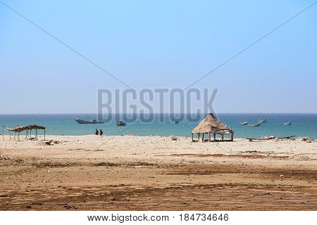 Idyllic beach in Senegal just north of Dakar.