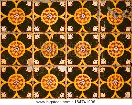 Portuguese painted tin-glazed ceramic tile work