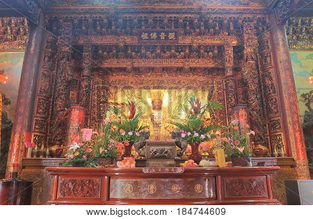 TAINAN TAIWAN - DECEMBER 12, 2016: Luermen Tianhou Matsu temple Tainan Taiwan