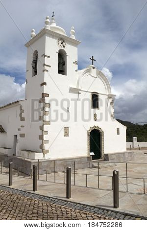 Church in the main square of Querenca Portugal