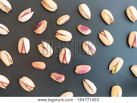 Set Of Single Inshell Pistachios And Peeled Pistachios