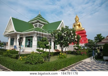Sothon pastor Sothon bishop and green building and little garden