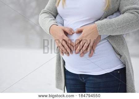 Young couple waiting for their first child
