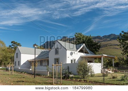 GREYTON SOUTH AFRICA - MARCH 27 2017: An old house in Greyton a small town in the Western Cape Province of South Africa