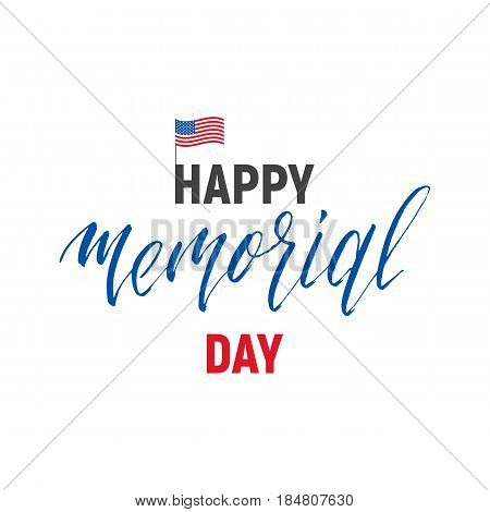 Memorial Day. Typography design layout for USA Memotial Day events, sales, promotion etc.