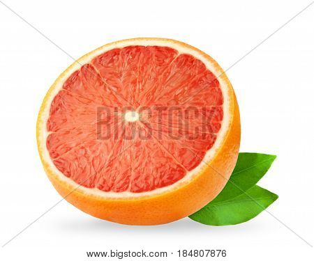 Isolated grapefruit. Grapefruits isolated on white background, with clipping path.