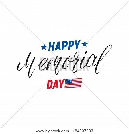 Memorial Day. Typography design layout for USA Memotial Day events, sales, promotion etc.