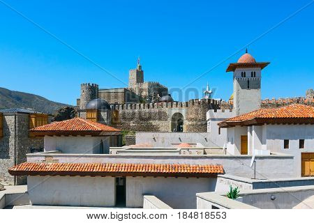 View of the famous fortress Rabat or Rabati in Akhaltsikhe, Georgia