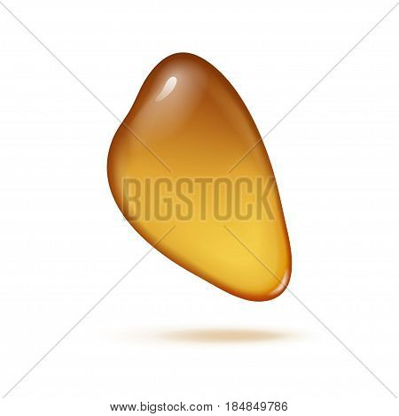Vector Amber. Illustration petrous resin for design. Vector amber illustration  isolate on a white background