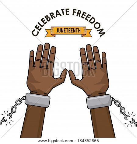celebrate freedom juneteenth campaign image vector illustration