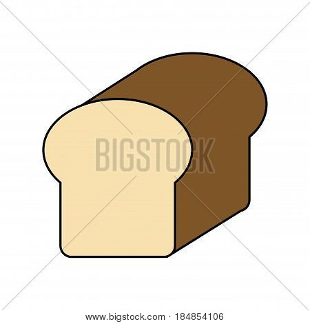 colorful silhouette full bread foof vector illustration