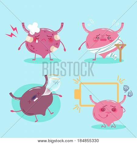 Cartoon Bladder Problem Cute Cartoon Bladder Vector & Photo (Free Trial) | Bigstock