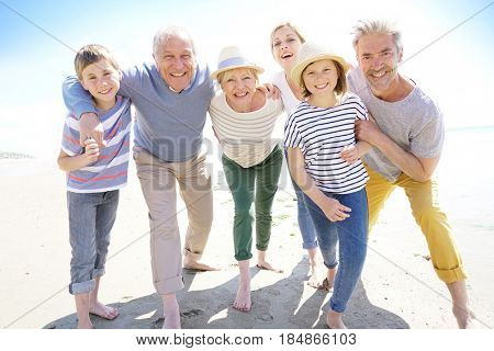 Portrait of happy intergenerational family