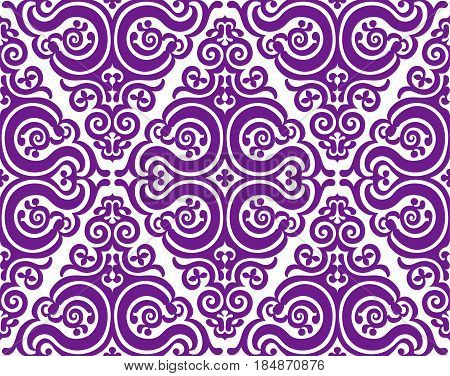 seamless ornament based on traditional ornaments of the people of Ulchi from the Russian far East