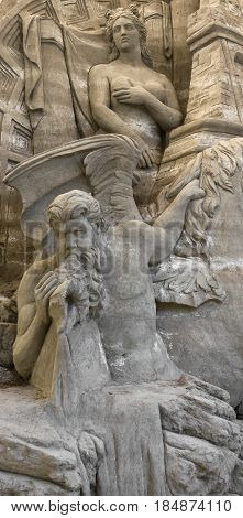 Jesolo Italy July 19 2016: sand sculptures exhibition in Jesolo (VE) ITALY. Theme of the show: the European capitals.