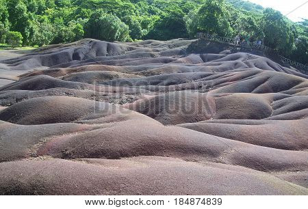 Chamarel seven Coloured earths on Mauritius island with Natural Beauty