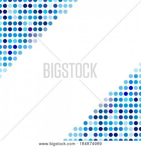 Mosaic background random dark and light blue circles, vector pattern polka dots, versatile pattern for business techno style design. Decoration of the booklet, broadsheet, flysheet, poster, banner.   