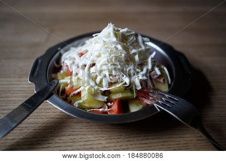 Traditional Serbian Food Restaurant,background Menu Close Up