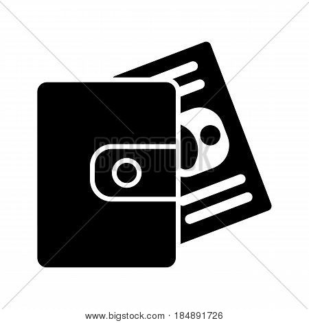 Purse icon vector. Money sign Isolated on white. Eps 10