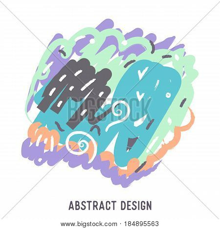 illustration of abstract colorful background with temple for Happy Holi background