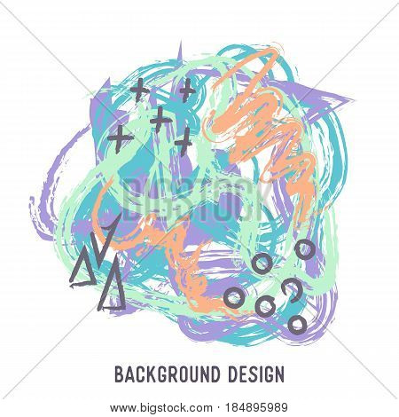 illustration of abstract colorful background with temple for Happy Holi background