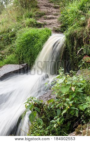 Beautiful Falls In Mountains