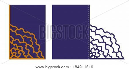 Die Laser Cutting Vector Card. Laser Cut Wedding Invitation Template. Die Cut Paper Card With Orname