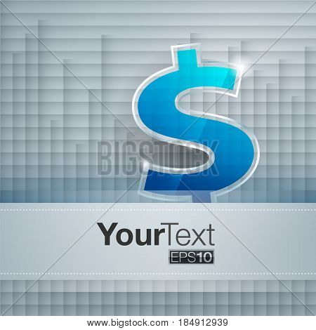 Financial and economic report cover. vector money icon dollar design, business background