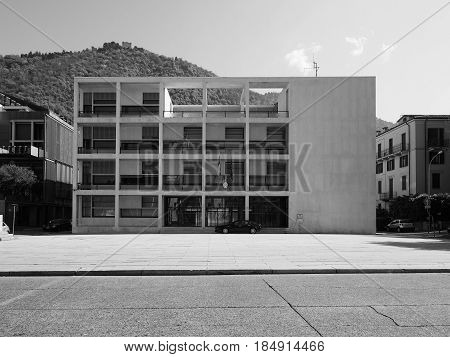 Casa Del Fascio In Como In Black And White