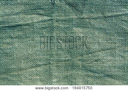 Cyan Hessian Sack Cloth Texture.